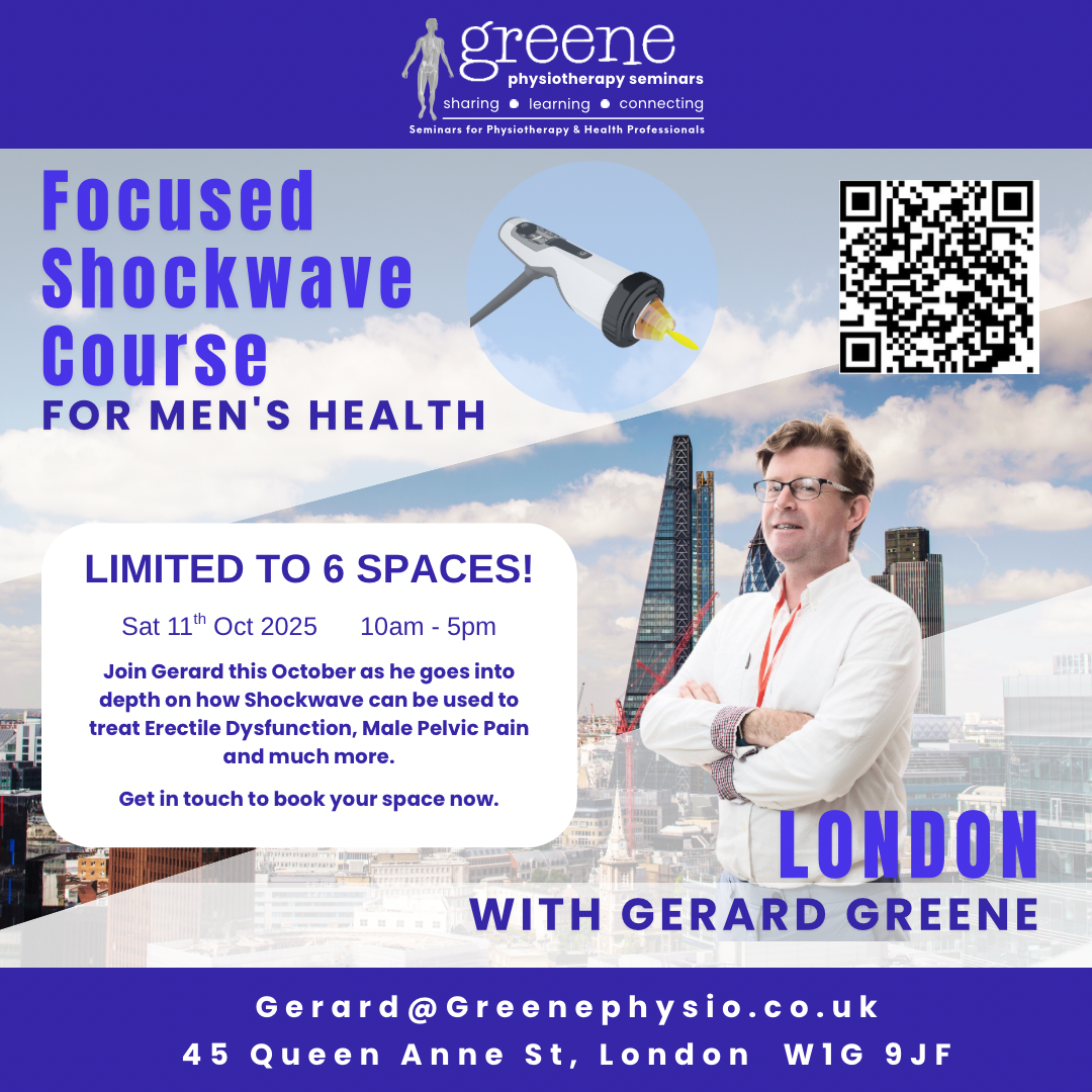 There are still a few spaces left on Gerard’s London Shockwave October Course 